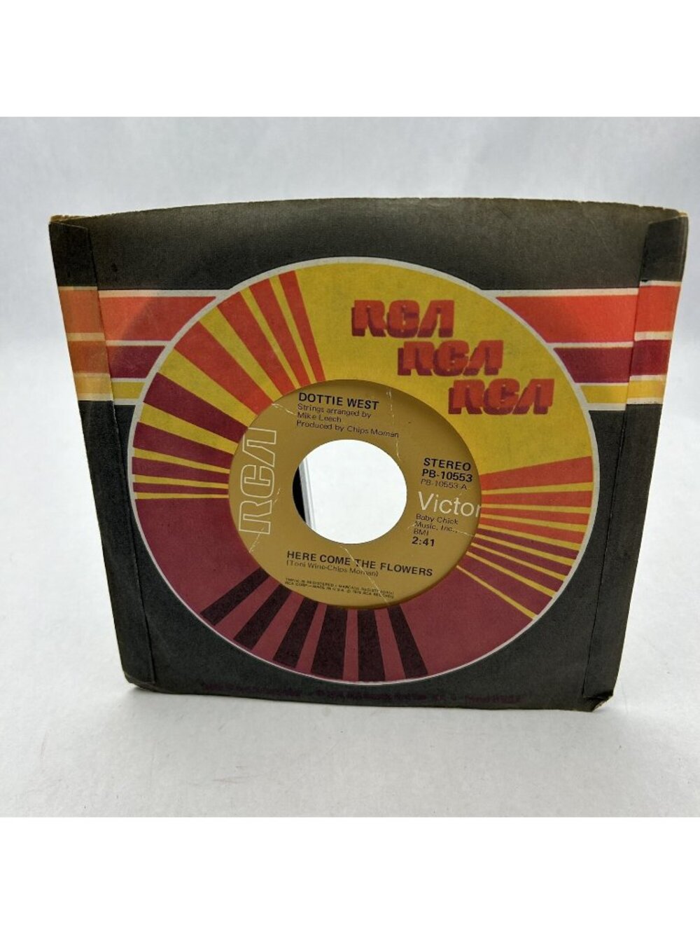 Dottie West – Here Come The Flowers / He's Not For You, 45 RPM vg